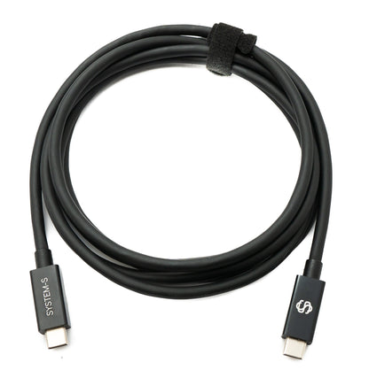 SYSTEM-S USB Thunderbolt 4 200 cm Kabel Typ C Stecker zu Stecker 40 Gbit/s 240 W Kabel Adapter