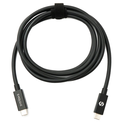 SYSTEM-S USB Thunderbolt 4 150 cm Kabel Typ C Stecker zu Stecker 40 Gbit/s 240 W Kabel Adapter
