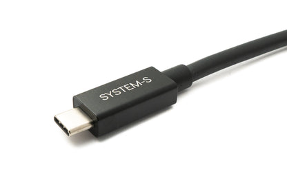 SYSTEM-S USB Thunderbolt 4 150 cm Kabel Typ C Stecker zu Stecker 40 Gbit/s 240 W Kabel Adapter