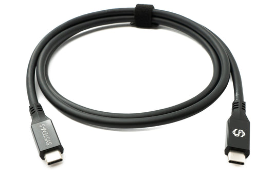 SYSTEM-S USB4 USB 100 cm Kabel Typ C Stecker zu Stecker 40 Gbit/s 240 W USB 4.0 Kabel