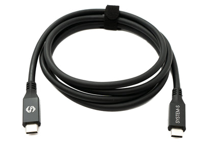 SYSTEM-S USB4 USB 150 cm Kabel Typ C Stecker zu Stecker 40 Gbit/s 240 W USB 4.0 Kabel
