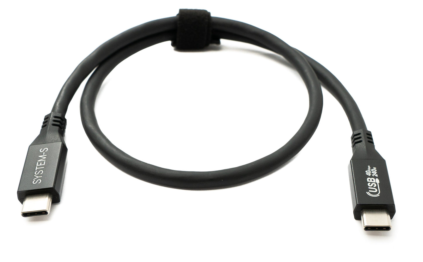SYSTEM-S USB4 USB 50 cm Kabel Typ C Stecker zu Stecker 40 Gbit/s 240 W USB 4.0 Kabel