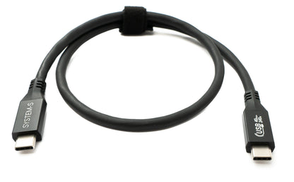 SYSTEM-S USB4 USB 50 cm Kabel Typ C Stecker zu Stecker 40 Gbit/s 240 W USB 4.0 Kabel