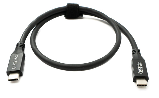 SYSTEM-S USB4 USB 50 cm Kabel Typ C Stecker zu Stecker 40 Gbit/s 240 W USB 4.0 Kabel