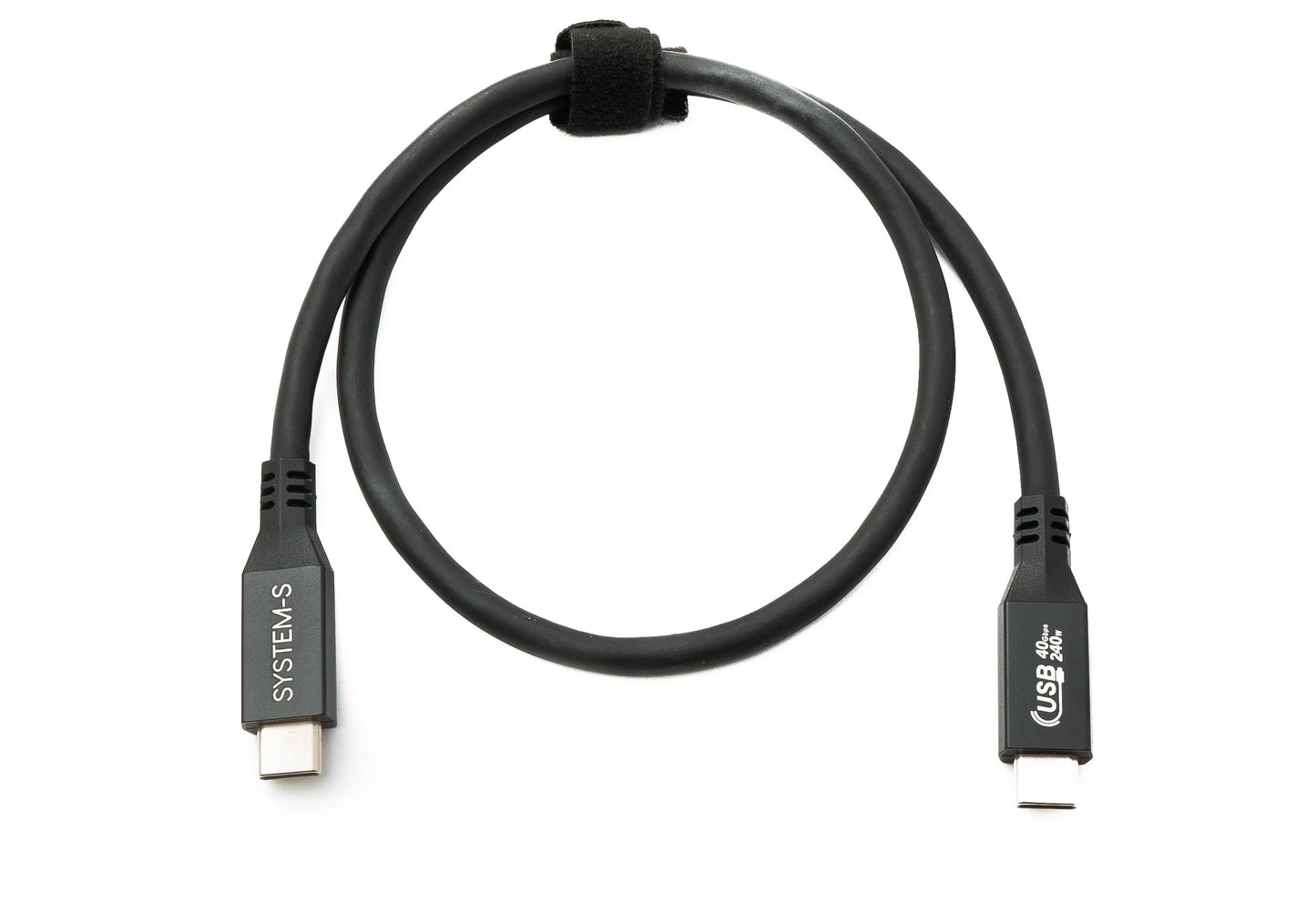 SYSTEM-S USB4 USB 50 cm Kabel Typ C Stecker zu Stecker 40 Gbit/s 240 W USB 4.0 Kabel