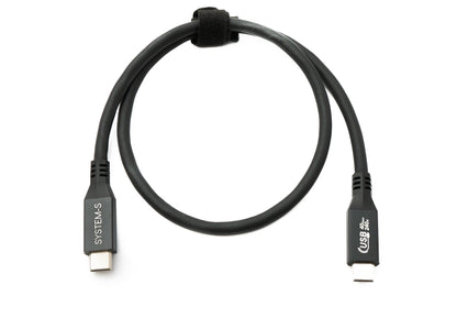 SYSTEM-S USB4 USB 50 cm Kabel Typ C Stecker zu Stecker 40 Gbit/s 240 W USB 4.0 Kabel