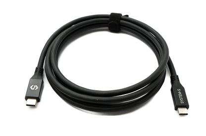 SYSTEM-S USB4 USB 200 cm Kabel Typ C Stecker zu Stecker 40 Gbit/s 240 W USB 4.0 Kabel