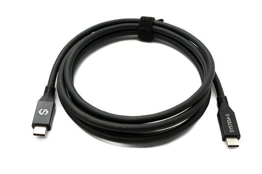 SYSTEM-S USB4 USB 200 cm Kabel Typ C Stecker zu Stecker 40 Gbit/s 240 W USB 4.0 Kabel