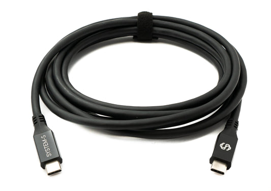 SYSTEM-S USB4 USB 3 m Kabel Typ C Stecker zu Stecker 40 Gbit/s 240 W USB 4.0 Kabel
