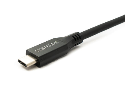 SYSTEM-S USB4 USB 3 m Kabel Typ C Stecker zu Stecker 40 Gbit/s 240 W USB 4.0 Kabel