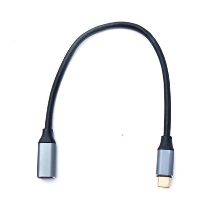 SYSTEM-S USB 3.2 Gen 2 Kabel 25 cm Typ C Stecker zu Buchse 20 Gbit/s 100 W 20 A