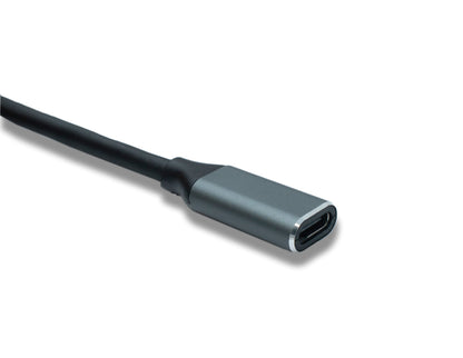SYSTEM-S USB 3.1 Gen 2 Kabel 50 cm Typ C Stecker zu Buchse 10 Gbit/s 100W