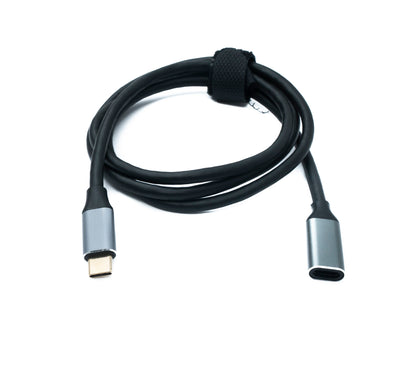 SYSTEM-S USB 3.1 Gen 2 cable 100 cm Type C male to female 10 Gbit/s 100W