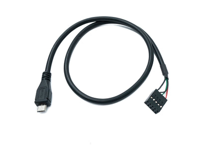 SYSTEM-S USB 2.0 Kabel 50 cm Micro B Stecker zu 9 Pin Dupont Buchse 9Pin Buchse