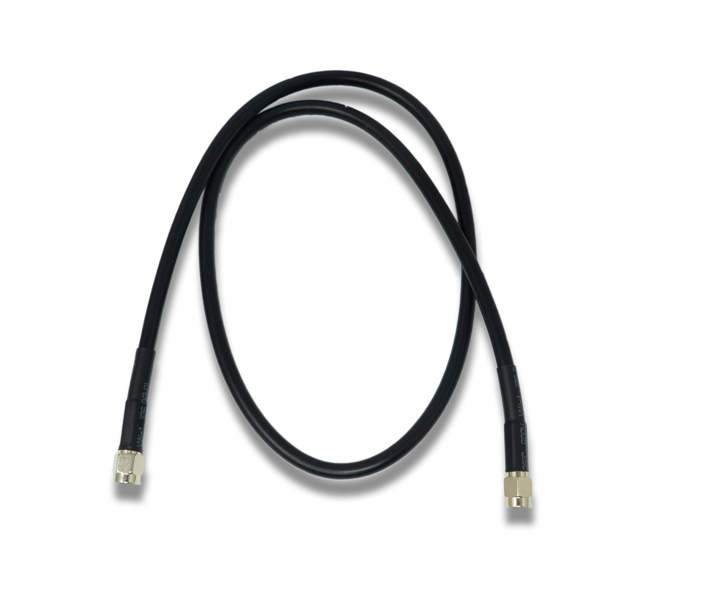 SYSTEM-S Koaxial Kabel 60 cm RG58 Stecker zu Stecker RG58C/U SMA
