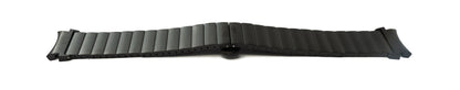SYSTEM-S Armband 20 mm aus Metall für Samsung Galaxy Watch 4 Smartwatch in Schwarz