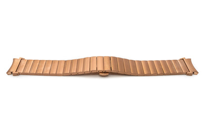 SYSTEM-S Armband 20 mm aus Metall für Samsung Galaxy Watch 4 Smartwatch in Rosa