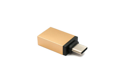 SYSTEM-S USB 3.1 Adapter Type C Male to 3.0 A Female 5 Gbit/s in Pink Yellow
