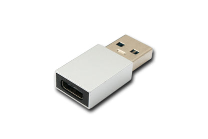 SYSTEM-S USB 3.1 Adapter Typ C Buchse zu 3.0 A Stecker 5 Gbit/s 100W in Anthrazit