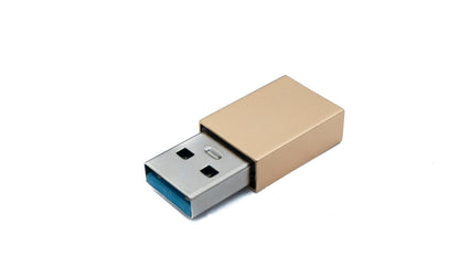 SYSTEM-S USB 3.1 Adapter Typ C Buchse zu 3.0 A Stecker 5 Gbit/s 100W in Rosa Gelb