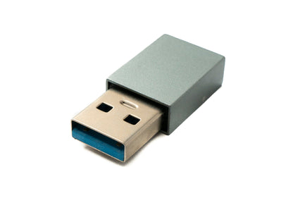 SYSTEM-S USB 3.1 Adapter Typ C Buchse zu 3.0 A Stecker 5 Gbit/s 100W in Grau