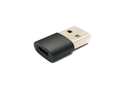 SYSTEM-S USB 3.1 Adapter Typ C Buchse zu 2.0 Typ A Stecker in Schwarz
