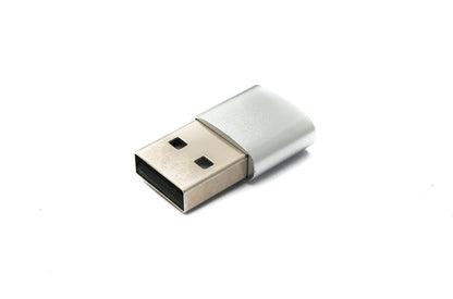 SYSTEM-S USB 3.1 Adapter Typ C Buchse zu 2.0 Typ A Stecker in Anthrazit