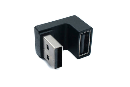 SYSTEM-S USB 3.0 Adapter Type A Male to Female U Turn 180° Angle in Black