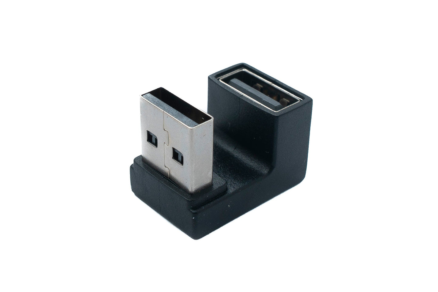 SYSTEM-S USB 3.0 Adapter Type A Male to Female U Turn 180° Angle in Black