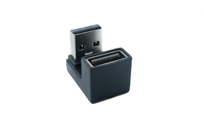 SYSTEM-S USB 3.0 Adapter Type A Male to Female U Turn 180° Angle in Black