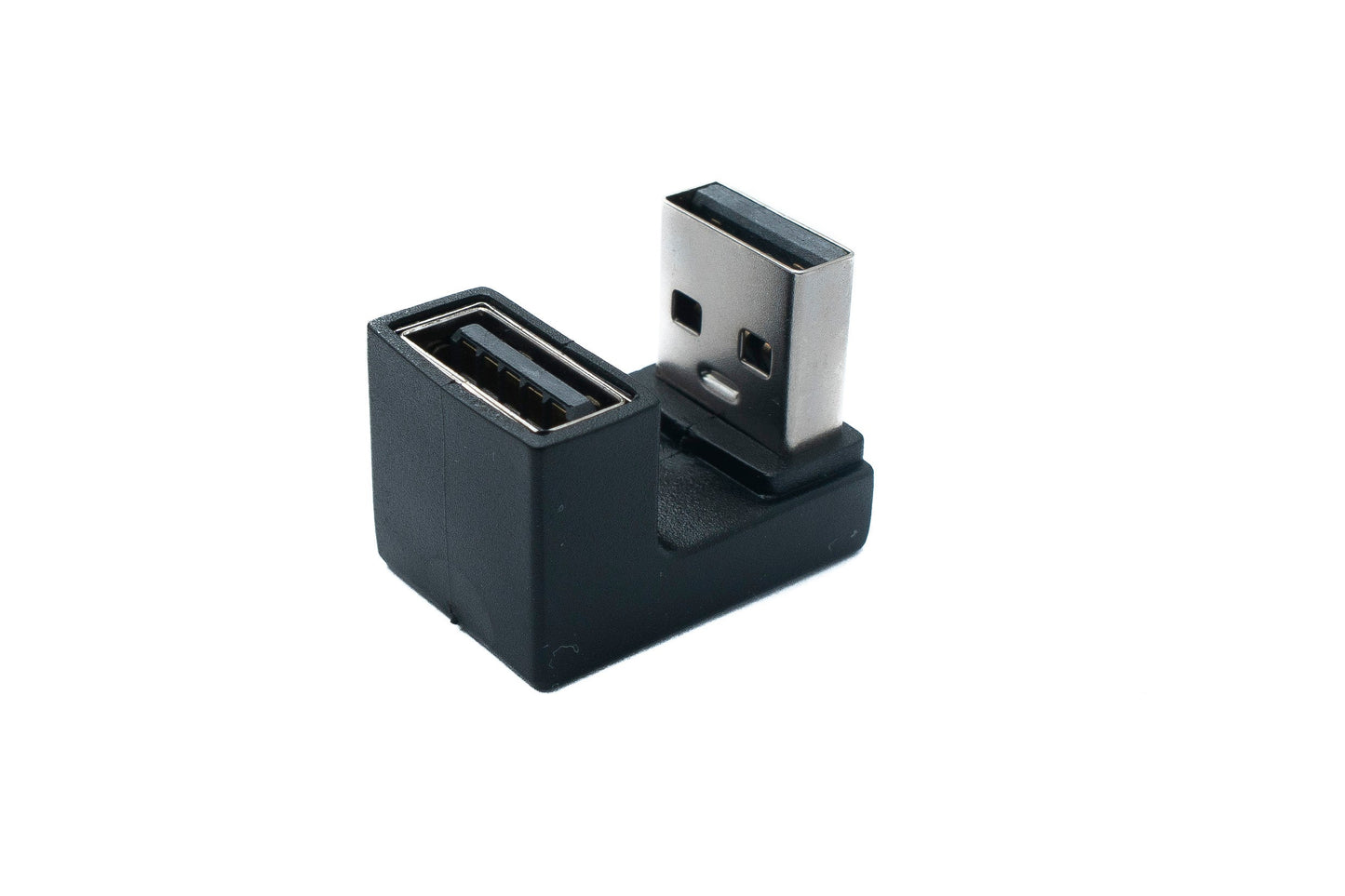 SYSTEM-S USB 3.0 Adapter Type A Male to Female U Turn 180° Angle in Black
