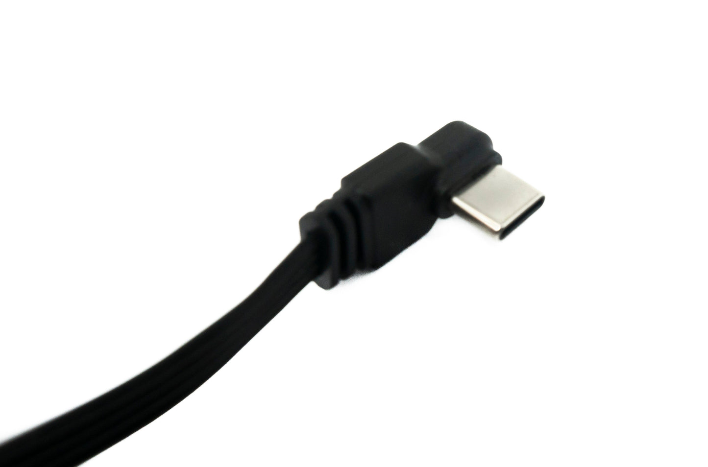 SYSTEM-S USB 3.1 Kabel 30 cm Typ C Stecker zu 2.0 Typ A Stecker Flachkabel Winkel