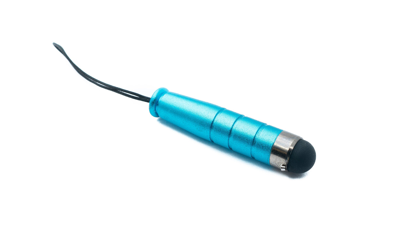 SYSTEM-S Mini Stylus Touch Pen kapazitiver Bildschirm Eingabe Stift in Hellblau für Smartphone Tablet