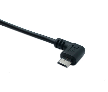 SYSTEM-S USB 2.0 cable 20 cm Micro B plug to Type A plug Right Angled