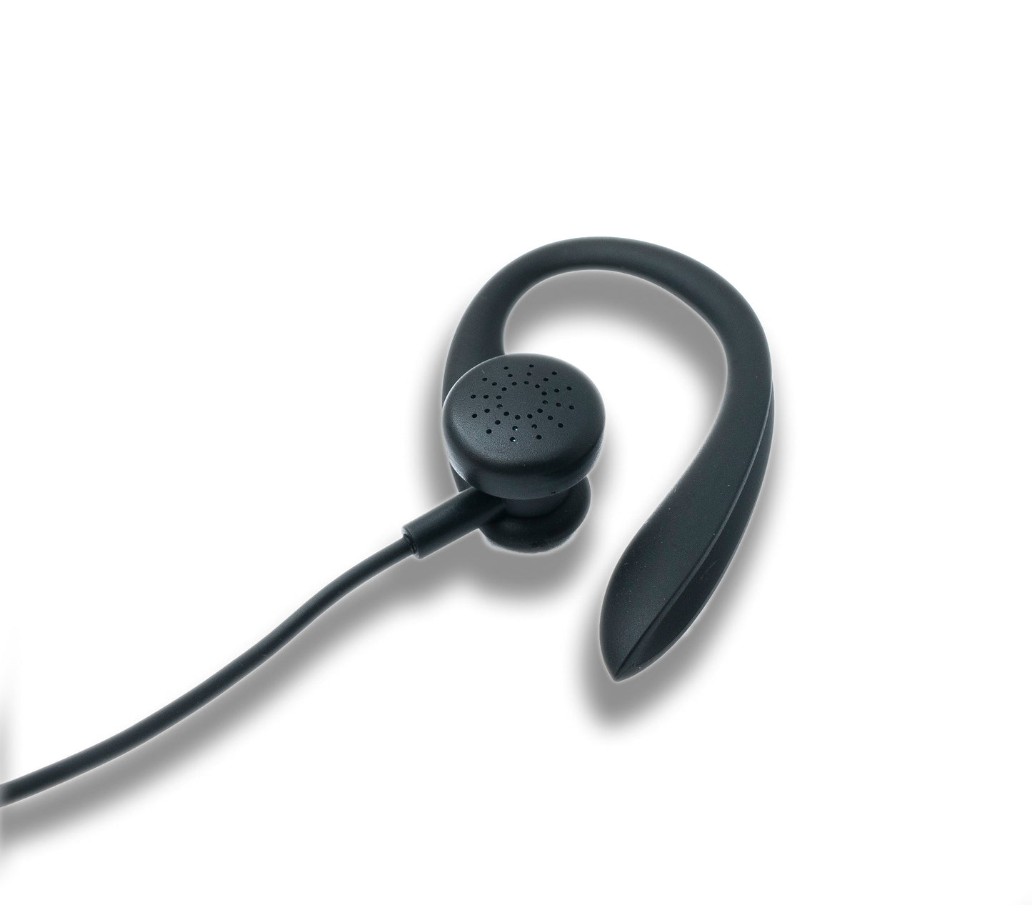 SYSTEM-S Mono In-Ear Headphones 115 cm AUX Jack 2.5 mm Plug with Ear Hook