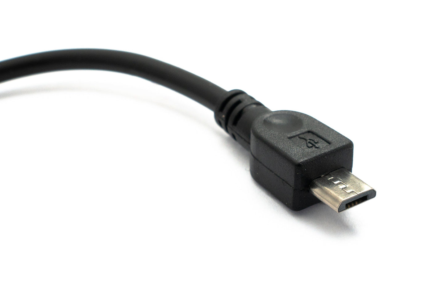 SYSTEM-S USB 2.0 Kabel 15 cm Micro B Stecker zu Typ A Buchse Adapter in Schwarz