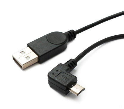 SYSTEM-S USB 2.0 Y Kabel 30 cm Micro B Stecker & Typ A Stecker zu A Buchse Winkel Schwarz
