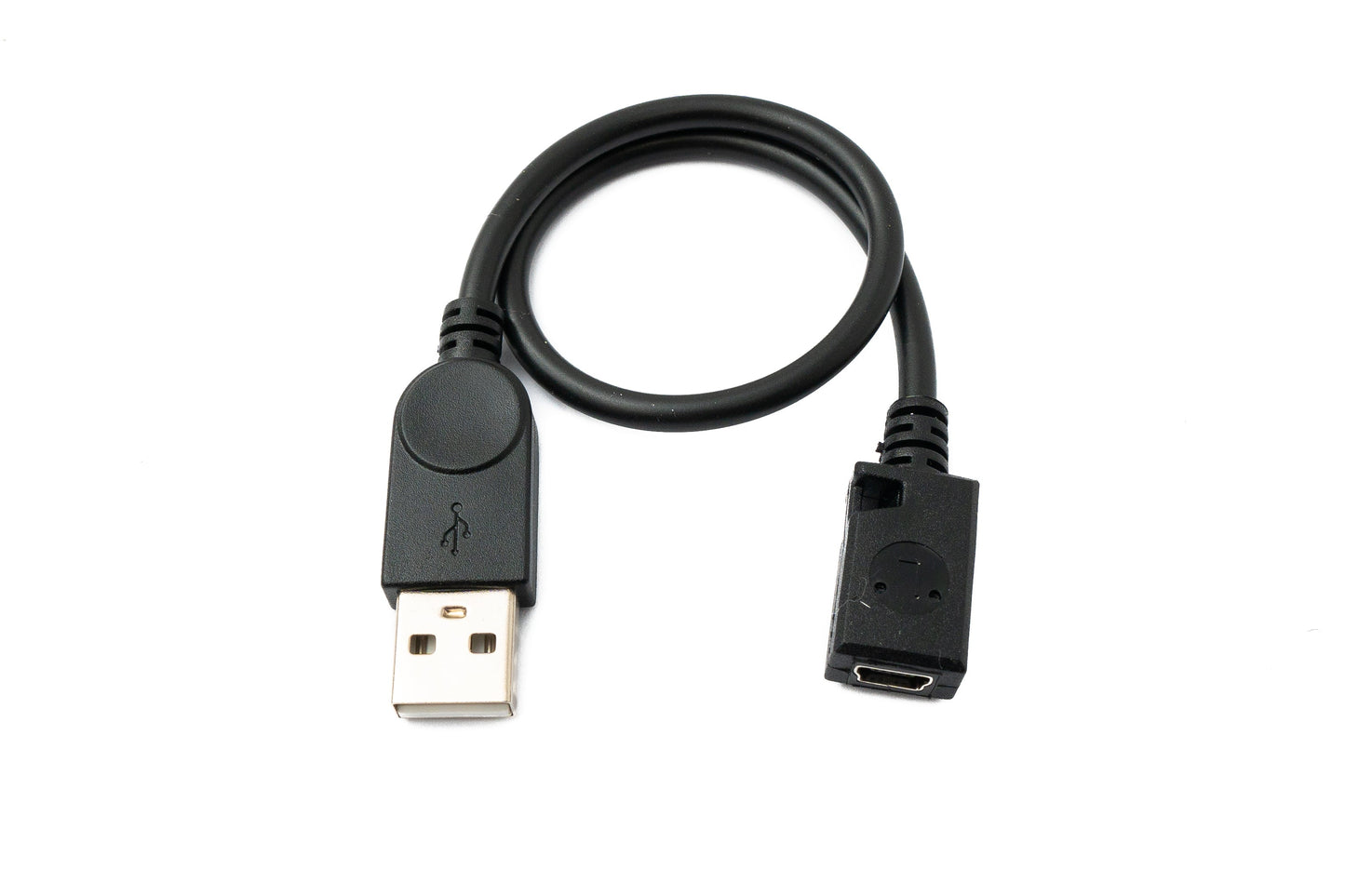 SYSTEM-S USB 2.0 Kabel 30 cm Mini B Buchse zu Typ A Stecker in Schwarz