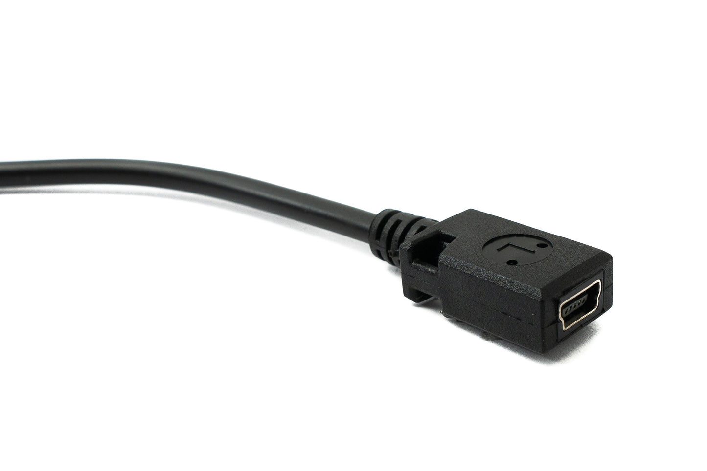SYSTEM-S USB 2.0 Kabel 30 cm Mini B Buchse zu Typ A Stecker in Schwarz