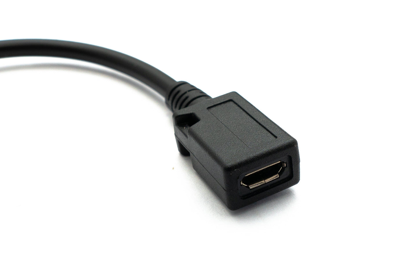 SYSTEM-S USB 2.0 Kabel 15 cm Mini B Stecker zu Micro Buchse Adapter in Schwarz