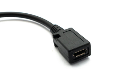 SYSTEM-S USB 2.0 Kabel 15 cm Mini B Stecker zu Micro Buchse Adapter in Schwarz