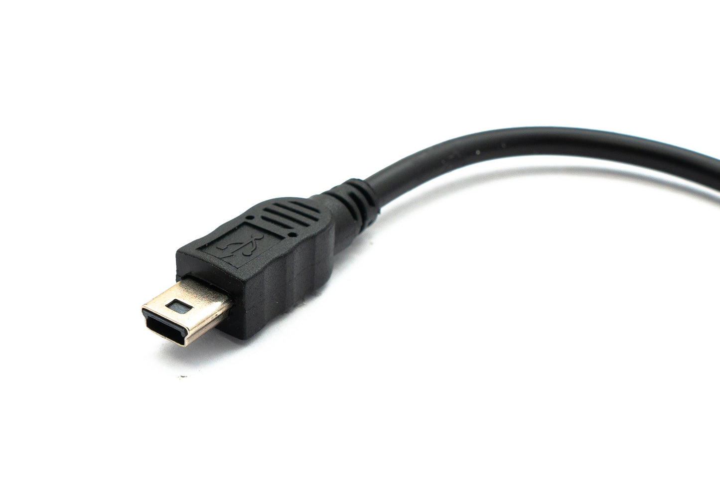 SYSTEM-S USB 2.0 Kabel 15 cm Mini B Stecker zu Micro Buchse Adapter in Schwarz
