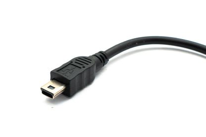 SYSTEM-S USB 2.0 Kabel 15 cm Mini B Stecker zu Micro Buchse Adapter in Schwarz
