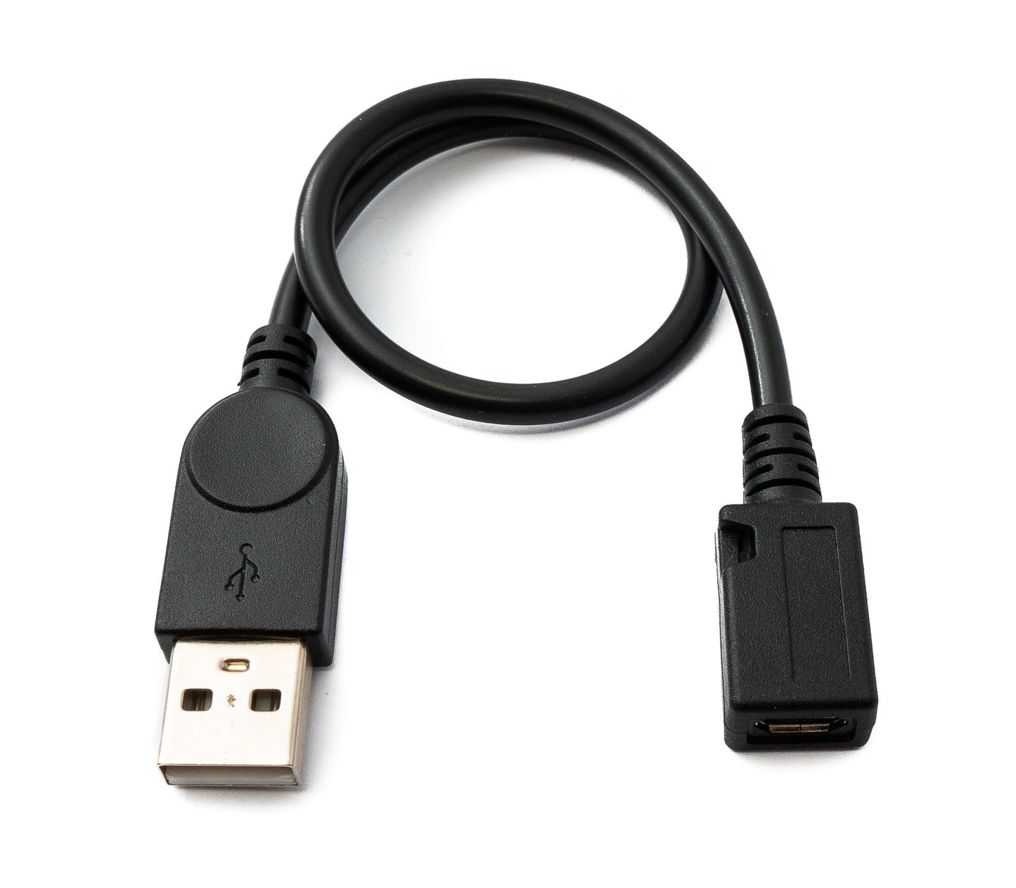 SYSTEM-S USB 2.0 cable 30 cm Micro B female to Type A male in black