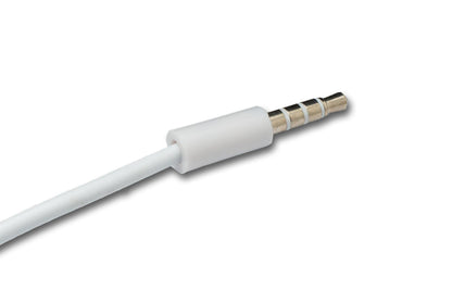 SYSTEM-S Audio Kabel 100 cm Stereo AUX Klinke 3,5 mm Stecker zu Buchse in Weiß
