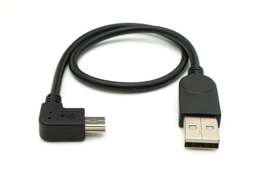 SYSTEM-S USB 2.0 Kabel 35 cm Mini B Buchse zu Typ A Stecker Winkel in Schwarz