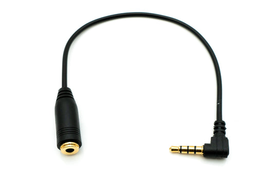 SYSTEM-S Audio Kabel 17 cm Stereo AUX Klinke 3,5 mm Stecker zu Buchse Winkel in Schwarz