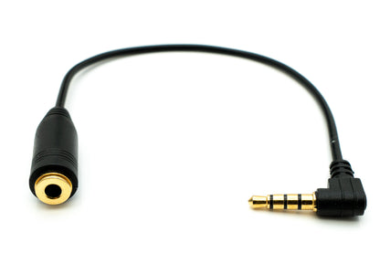 SYSTEM-S Audio Kabel 17 cm Stereo AUX Klinke 3,5 mm Stecker zu Buchse Winkel in Schwarz