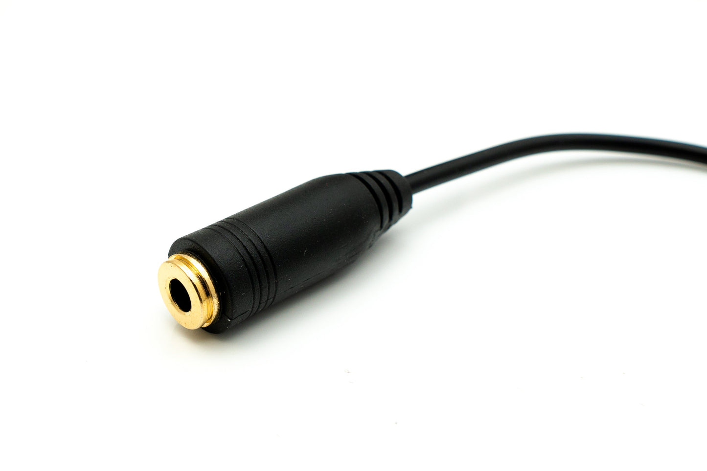 SYSTEM-S Audio Kabel 17 cm Stereo AUX Klinke 3,5 mm Stecker zu Buchse Winkel in Schwarz