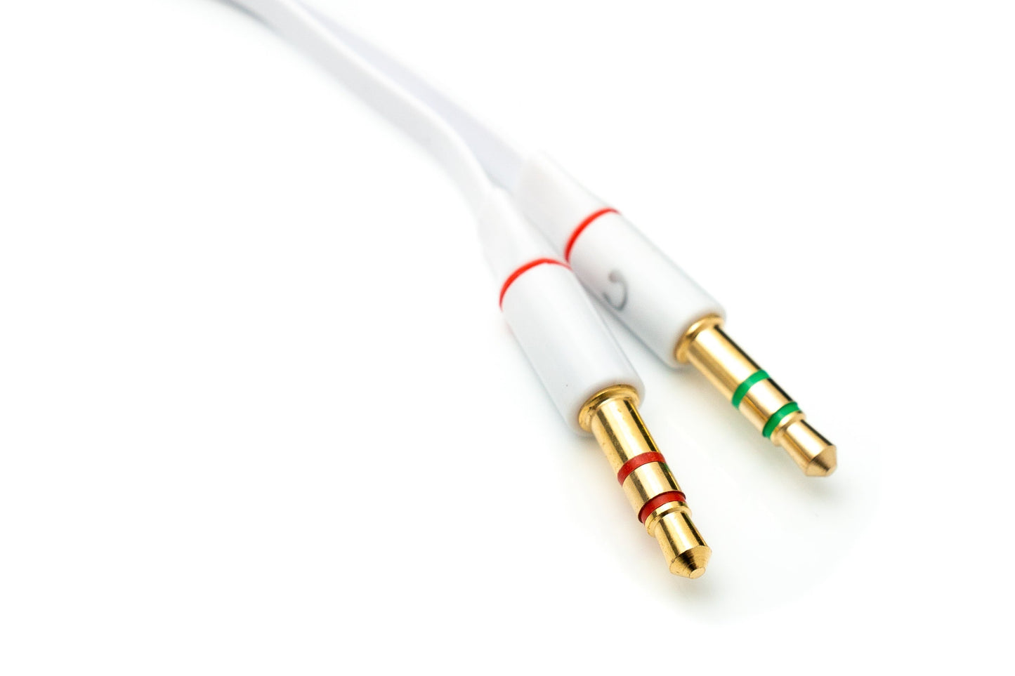 SYSTEM-S Audio Y Kabel 20 cm Stereo AUX Klinke 3,5 mm Buchse zu 2x Stecker flach Adapter